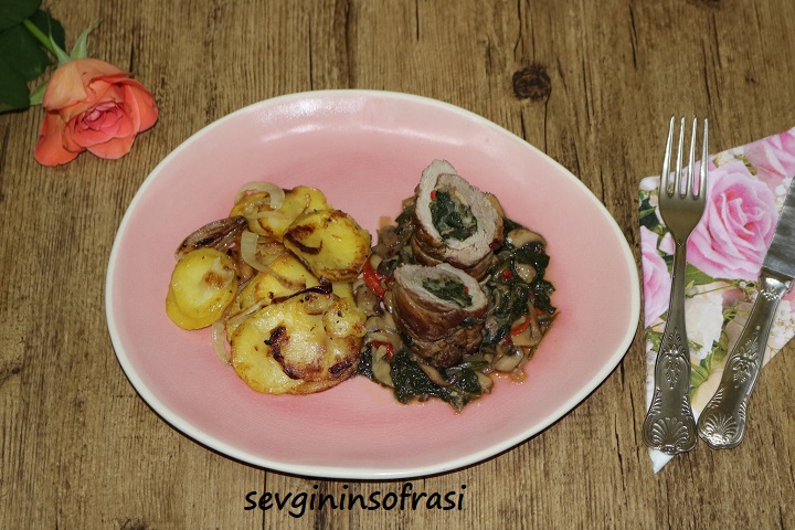 Mantarlı Ispanaklı Et Sarma Sevginin Sofrasi