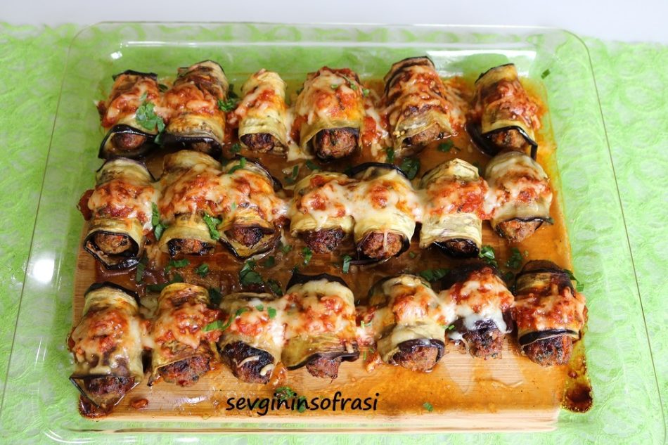 Auberginen Rouladen mit Gemüse Frikadellen – Sevginin Sofrasi Auberginen Rouladen mit Gemüse Frikadellen – Sevginin Sofrasi