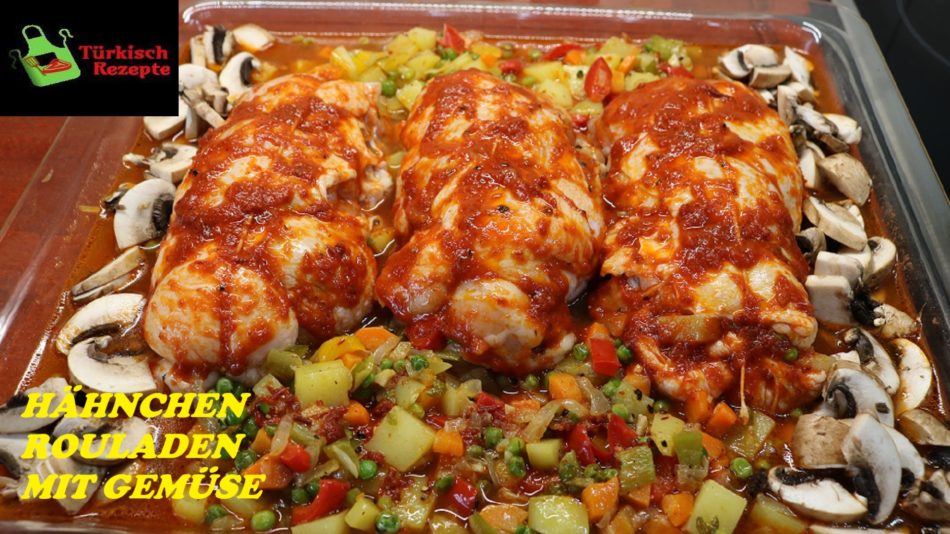 Hähnchen Rouladen mit Gemüse