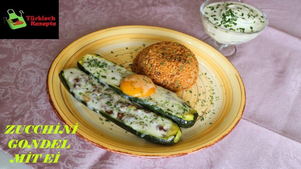 Zucchini Gondel mit Ei