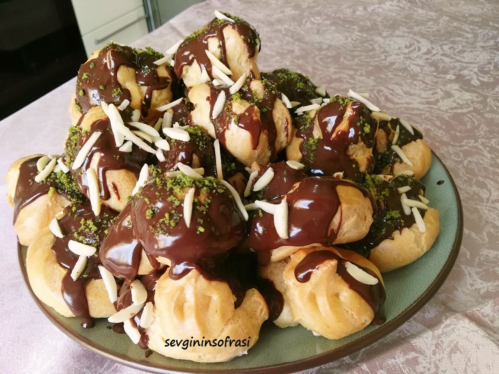 Windbeutel Profiteroles mit Schokolade | Sevginin Sofrasi