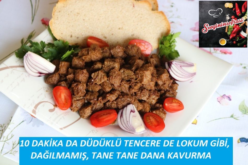 Düdüklüde Dana Kavurma Hiç Su Koymadan