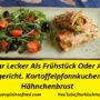 Kartoffelpfannkuchen mit Hähnchenbrust