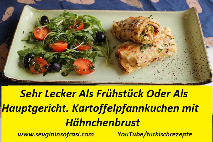 Kartoffelpfannkuchen mit Hähnchenbrust