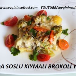 Fırında Soslu Kıymalı Brokoli Yemeği