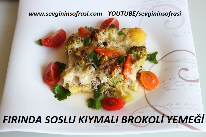 Fırında Soslu Kıymalı Brokoli Yemeği