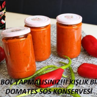 Kışlık Biberli Domates Sos Konservesi