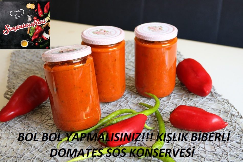 Kışlık Biberli Domates Sos Konservesi