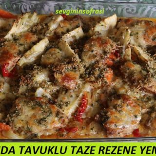 Fırında Tavuklu Taze Rezene Yemeği