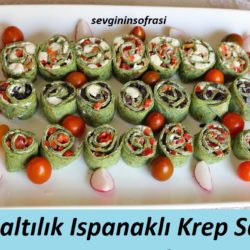 Kahvaltılık Ispanaklı Krep Sarma