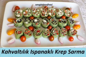 Kahvaltılık Ispanaklı Krep Sarma